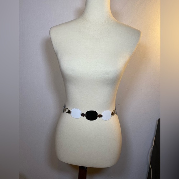 60s VTG Black and White Chain Belt main image 10